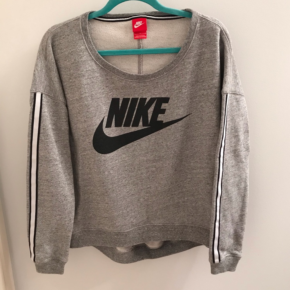 Nike Gray Sweatshirt with Black Logo